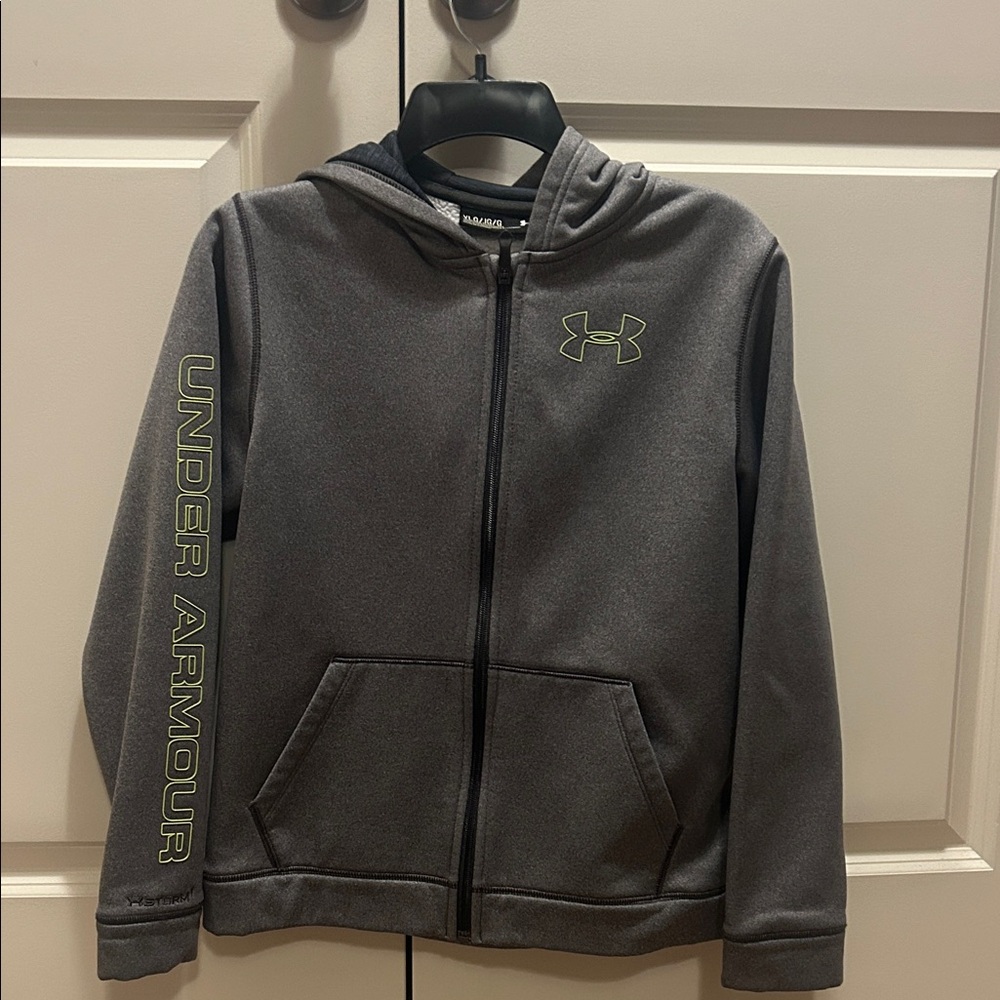 Under Armour Kids Gray Full Zip Hoodie Jacket